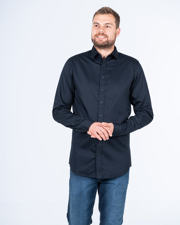 2t Slim Fit Extra Tall Formal Shirt (navy)