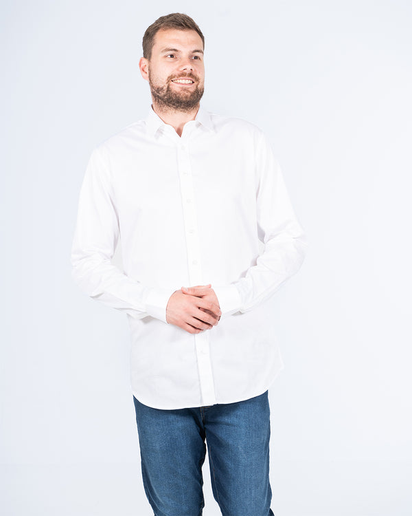 2t Regular Fit Extra Tall Formal Shirt (white)