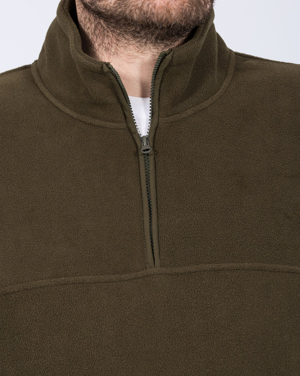 2t Asher Tall Quarter Zip Fleece (khaki)