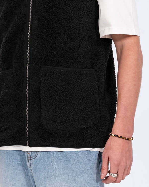 2t Rubislaw Tall Fleece Gilet (washed black)