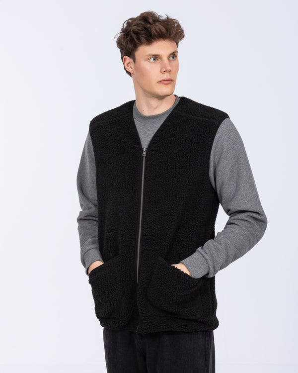 2t Rubislaw Tall Fleece Gilet (washed black)