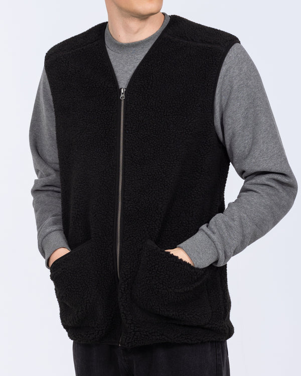 2t Rubislaw Tall Fleece Gilet (washed black)