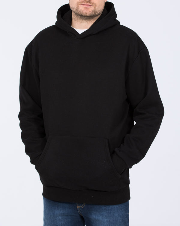 2t Blaine Tall Heavyweight Oversized Hoodie (black)