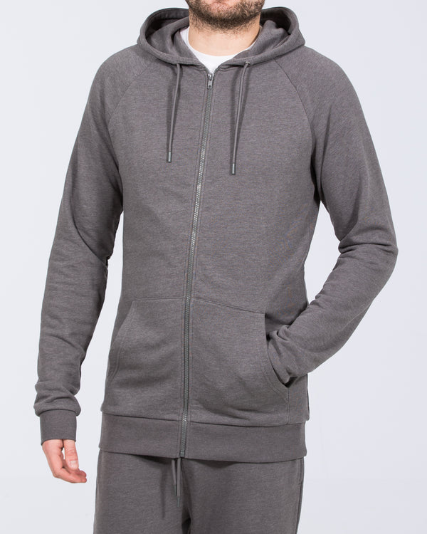 Essentalls Tall Zip Up Hoodie (charcoal)