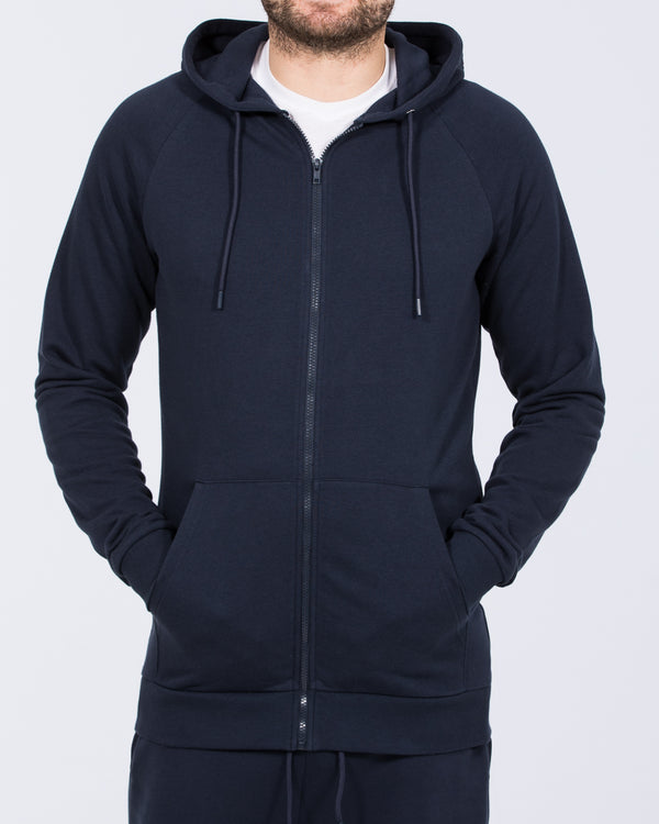 Essentalls Tall Zip Up Hoodie (navy)