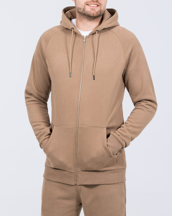 2t Ryan Zip Up Tall Hoodie (taupe)