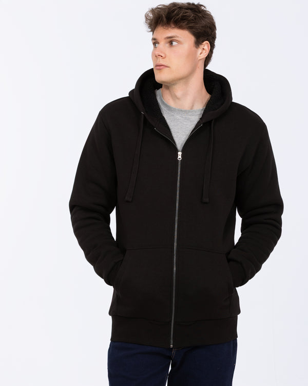 2t Andrew Tall Sherpa Hoodie (black)