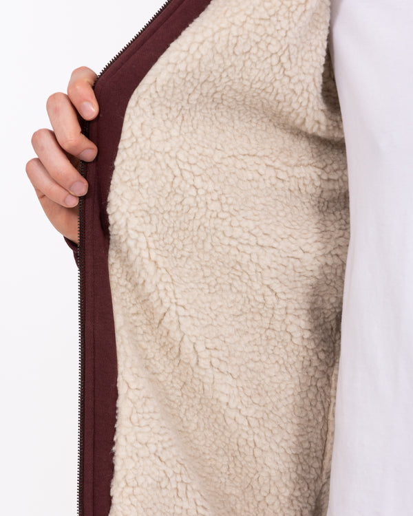 2t Andrew Tall Sherpa Hoodie (burgundy)