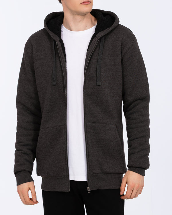 2t Andrew Tall Sherpa Hoodie (charcoal)