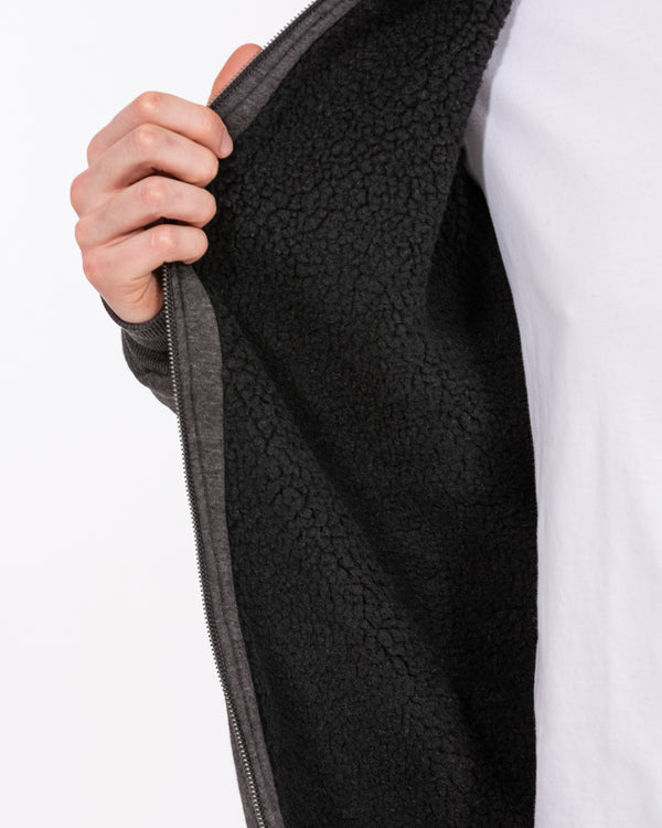 2t Andrew Tall Sherpa Hoodie (charcoal)