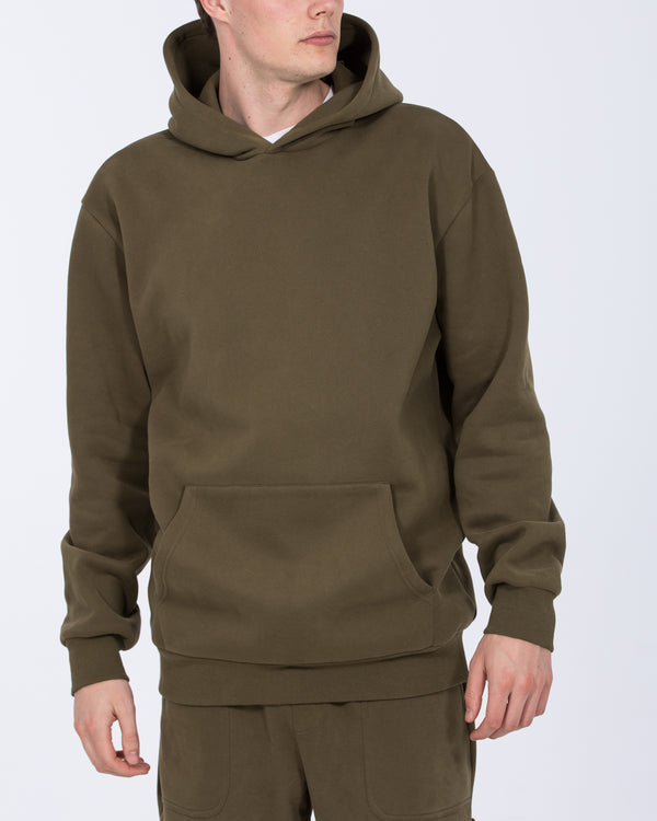 2t Blaine Tall Heavyweight Oversized Hoodie (olive)