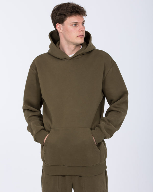 2t Blaine Tall Heavyweight Oversized Hoodie (olive)