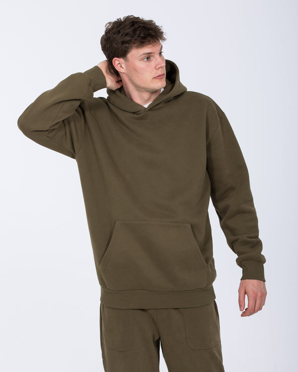 2t Blaine Tall Heavyweight Oversized Hoodie (olive)