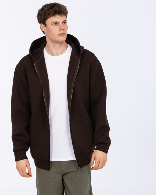2t Fintray Tall Zip Through Hoodie (brown)