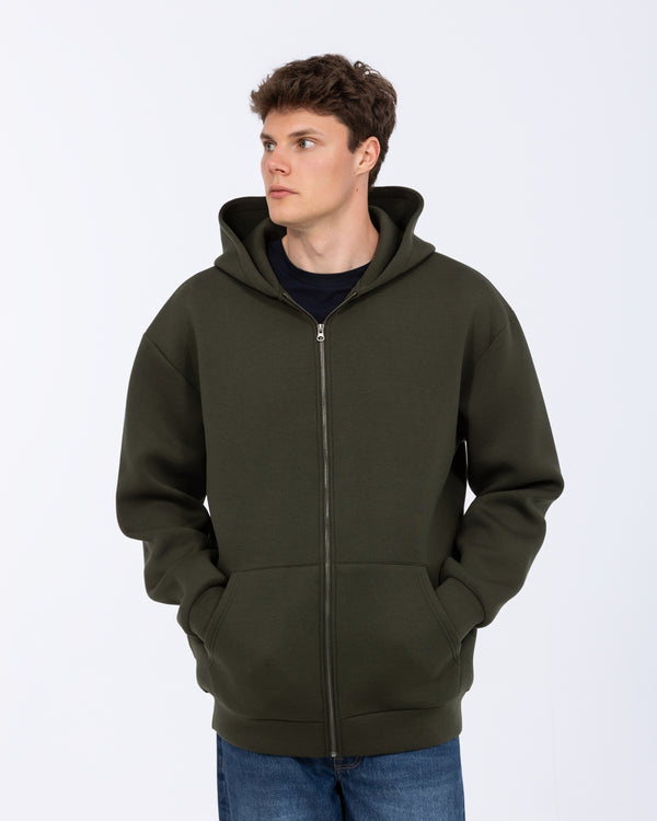 2t Fintray Tall Zip Through Hoodie (khaki)