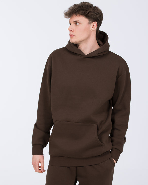 2t Blaine Tall Heavyweight Oversized Hoodie (brown)