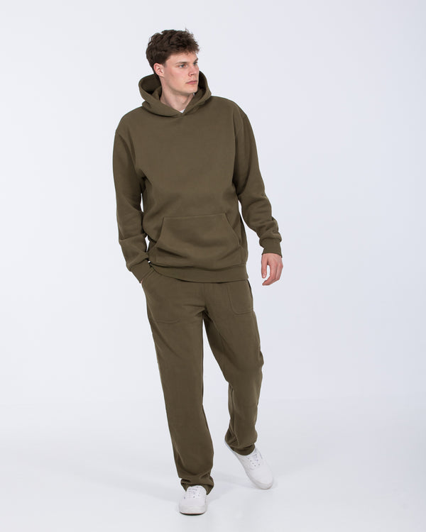2t Blaine Tall Heavyweight Oversized Hoodie (olive)