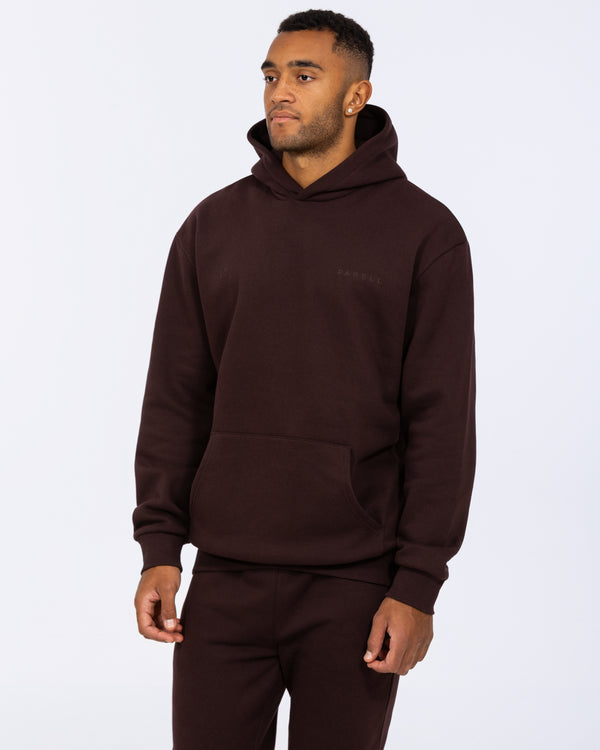 Parell Forge Tall Oversized Pullover Hoodie (oxblood)