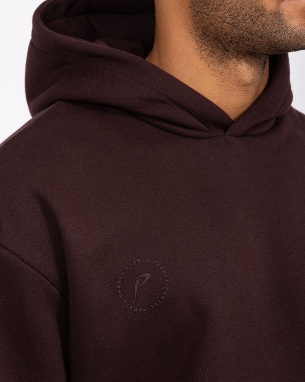 Parell Forge Tall Oversized Pullover Hoodie (oxblood)