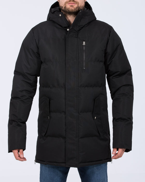 2t Jamie Tall Longline Puffer Jacket (black)