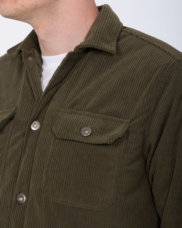 2t Archie Tall Cord Quilted Jacket (khaki)