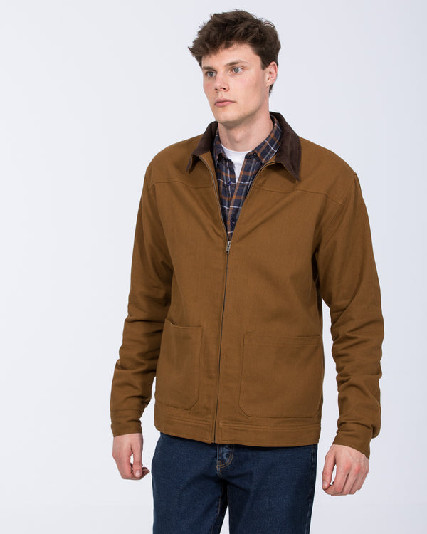 2t Kayden Tall Cord Collar Cotton Jacket (camel)