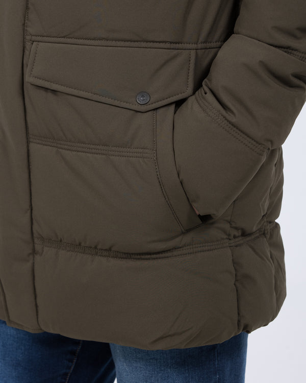 Cabano Tall Waterproof Padded Jacket (olive)