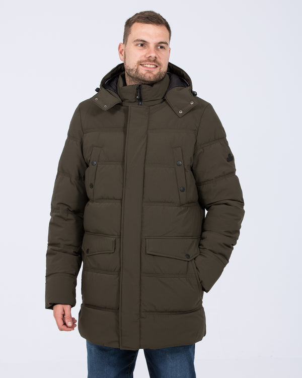 Cabano Tall Waterproof Padded Jacket (olive)