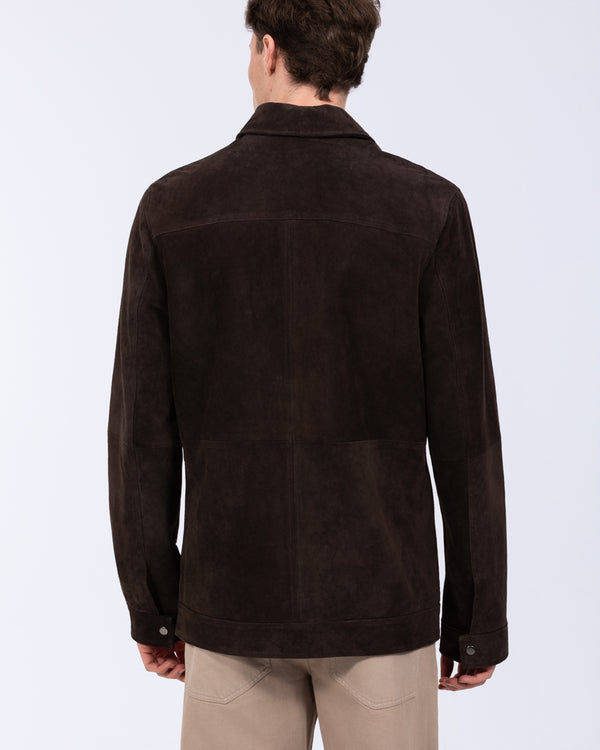 Harry Brown Tall Suede Zip Through Harrington Jacket (brown)