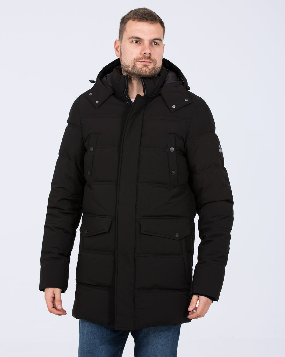 Cabano Tall Mens Water Resistant Padded Jacket (black) | Tall Mens