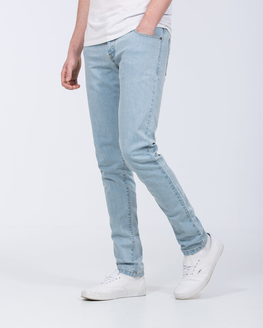 2t Tall Mens Extra Long Slim Fit Jeans (ice blue) | Tall Mens