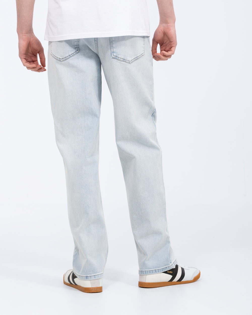 2t Ross Regular Fit Tall Mens Extra Long Jeans (bleach wash