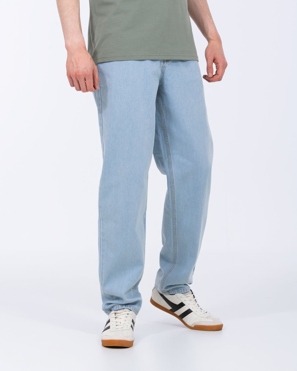 2t Davy Loose Fit Tall Mens Baggy Jeans (light wash) 36 38 40
