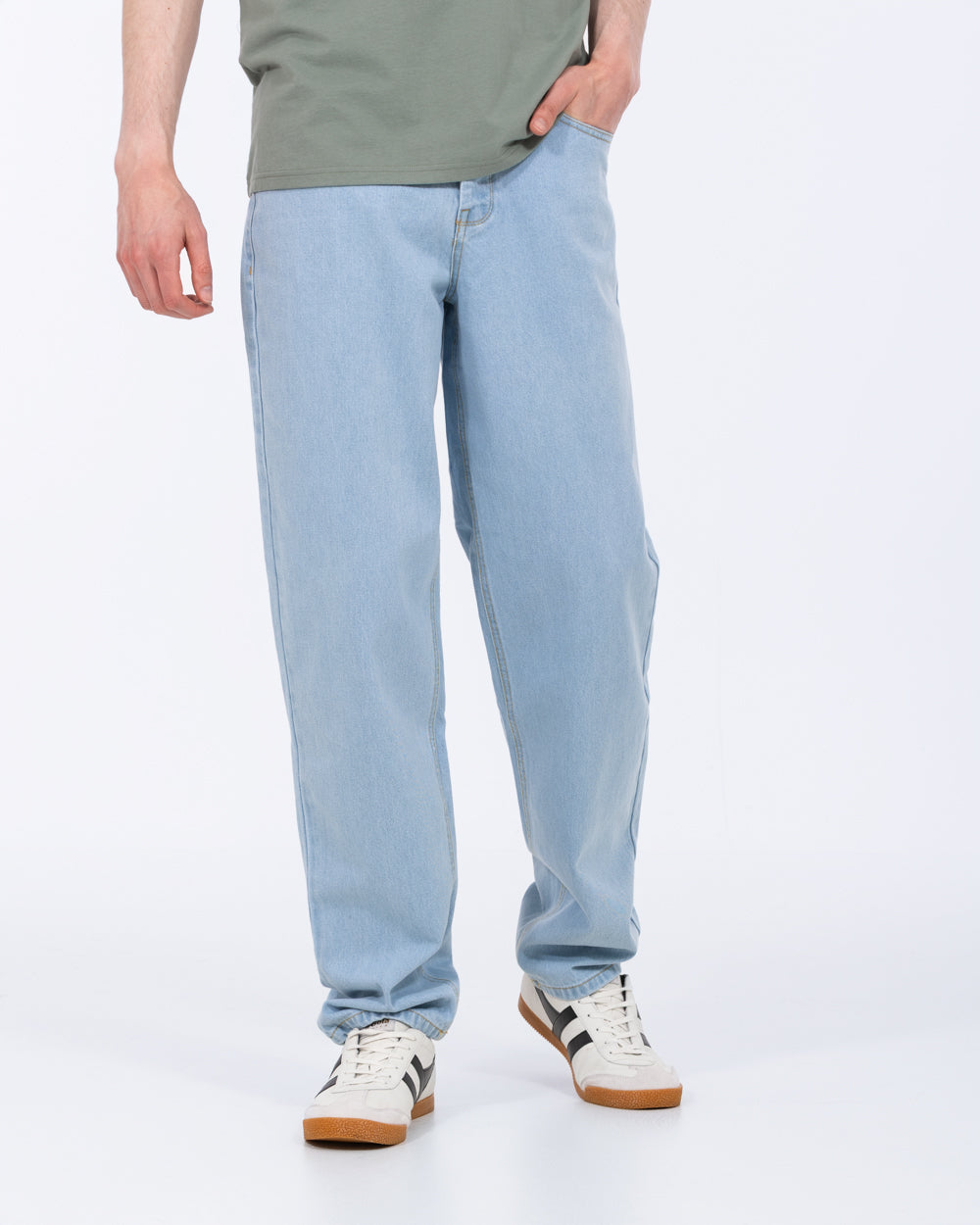 2t Davy Loose Fit Tall Mens Baggy Jeans (light wash) 36 38 40