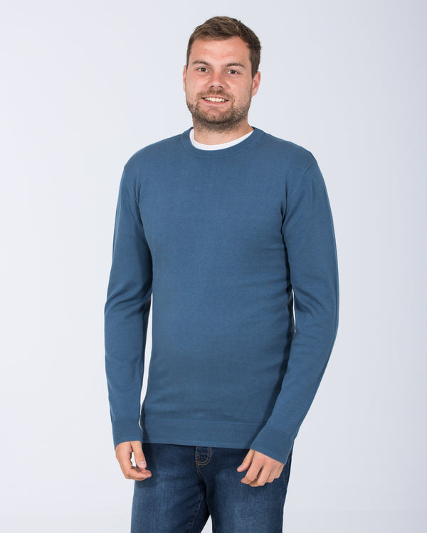 2t Austin Tall Cotton Crew Neck Jumper (pale blue)