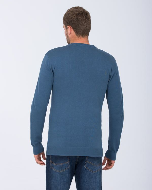 2t Austin Tall Cotton Crew Neck Jumper (pale blue)