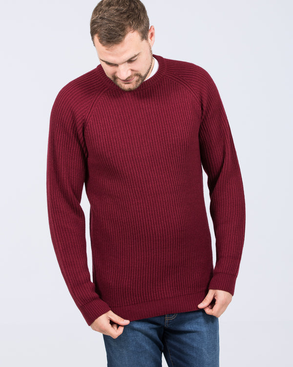 2t Harris Tall Chunky Knit Jumper (port)