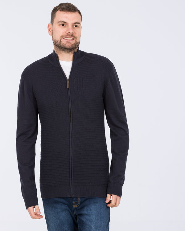 2t Tall Full Zip Up Cardigan (navy)