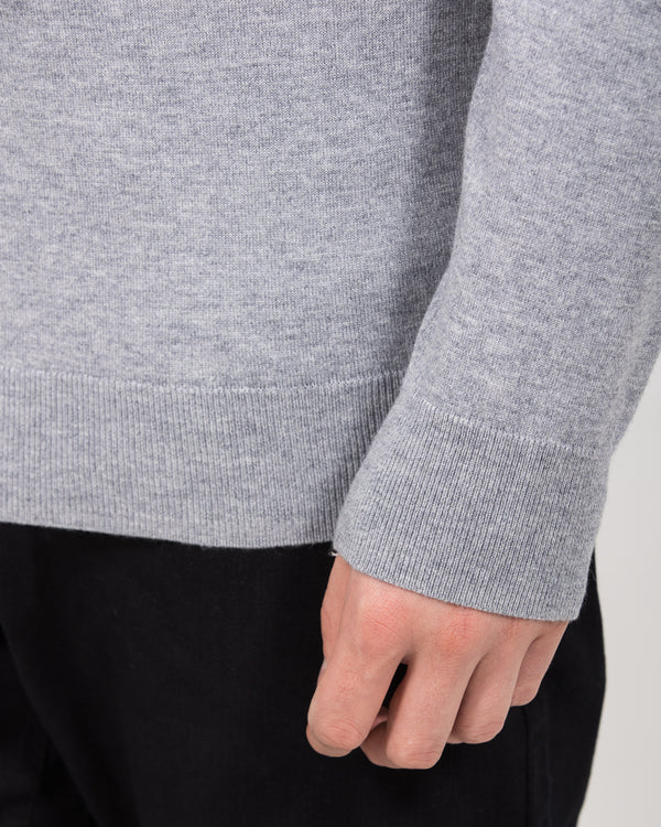 2t Luke Tall Merino Blend Polo Neck Jumper (grey)