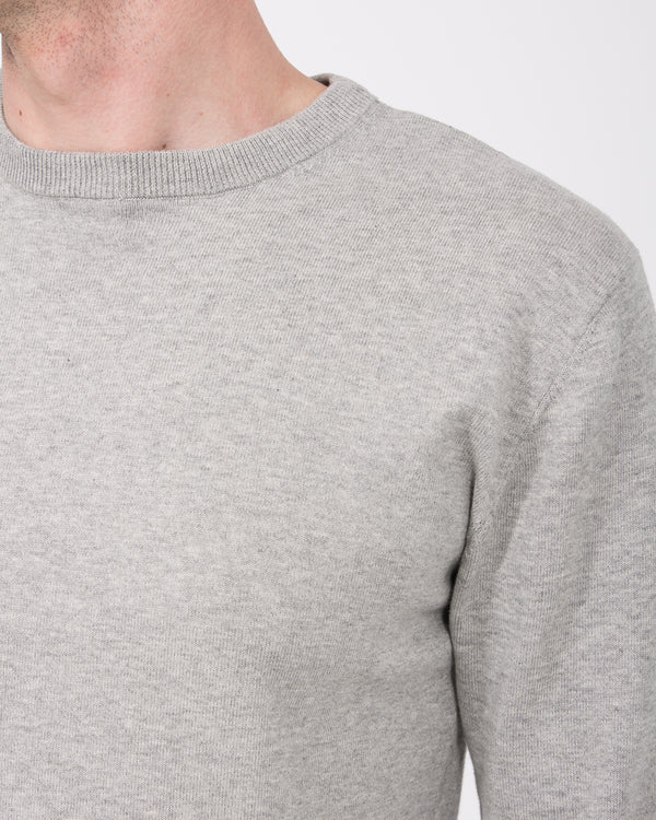 2t Austin Tall Cotton Crew Neck Jumper (light grey)