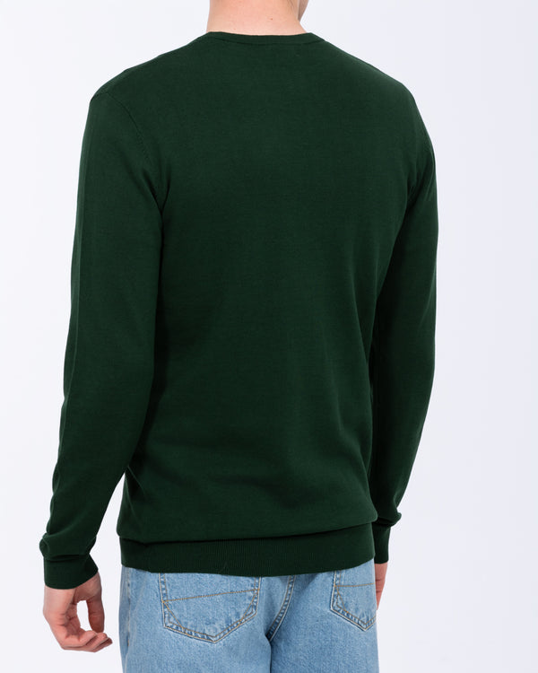 2t Austin Tall Cotton Crew Neck Jumper (bottle green)