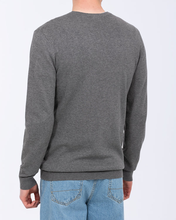 2t Austin Tall Cotton Crew Neck Jumper (charcoal)