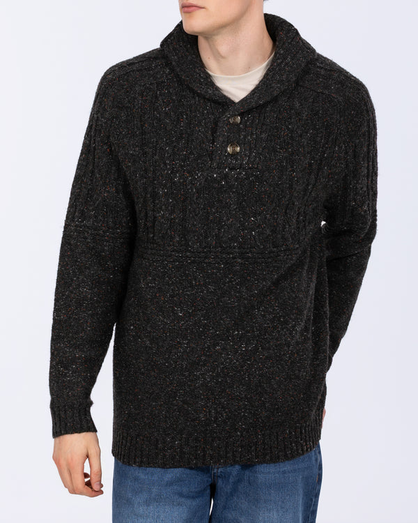 2t Connall Tall Cable Knit Jumper (charcoal)
