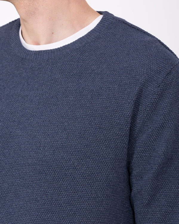 2t Corthan Tall Cotton Stitch Jumper (indigo)