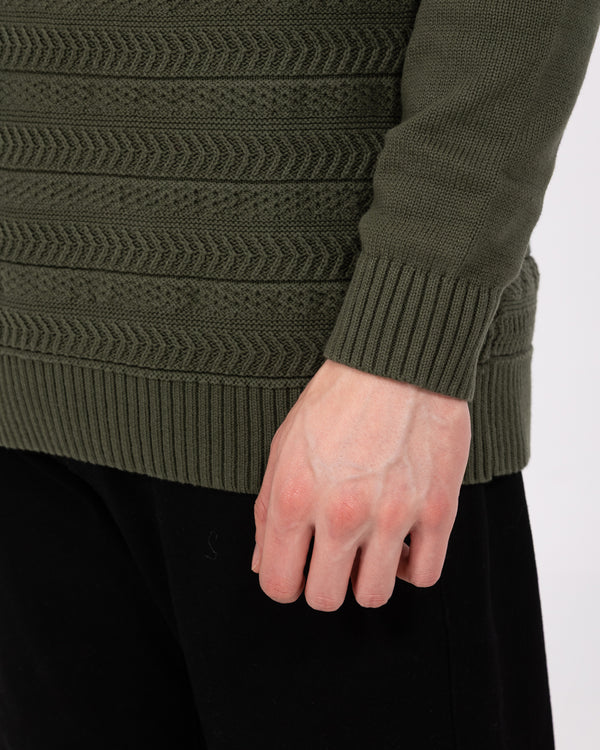 2t Irvine Tall Button Neck Jumper (khaki)