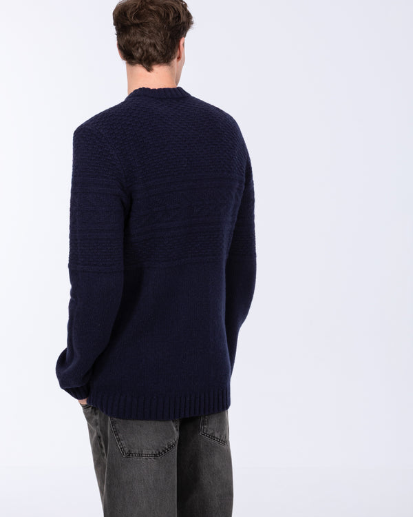 2t Tall Lambswool Blend Cable Knit Jumper (navy)