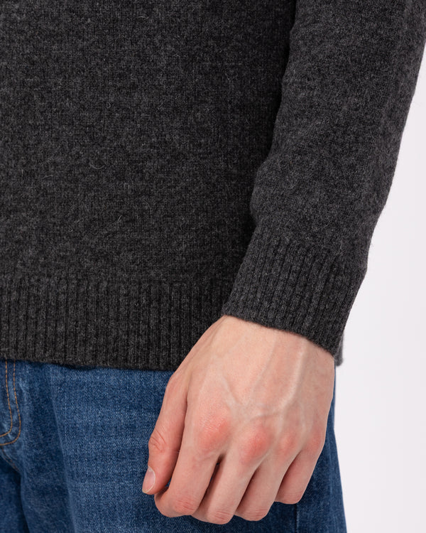 2t Tall Pure Lambswool Quarter Zip Jumper (charcoal)