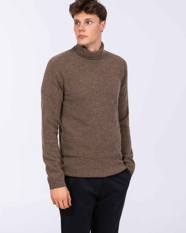 2t Tall Pure Lambswool Roll Neck Jumper (taupe)