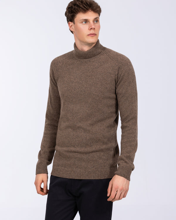 2t Tall Pure Lambswool Roll Neck Jumper (taupe)