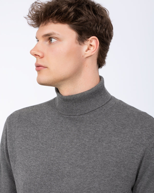 2t Rickie Cotton Roll Neck Tall Jumper (charcoal)